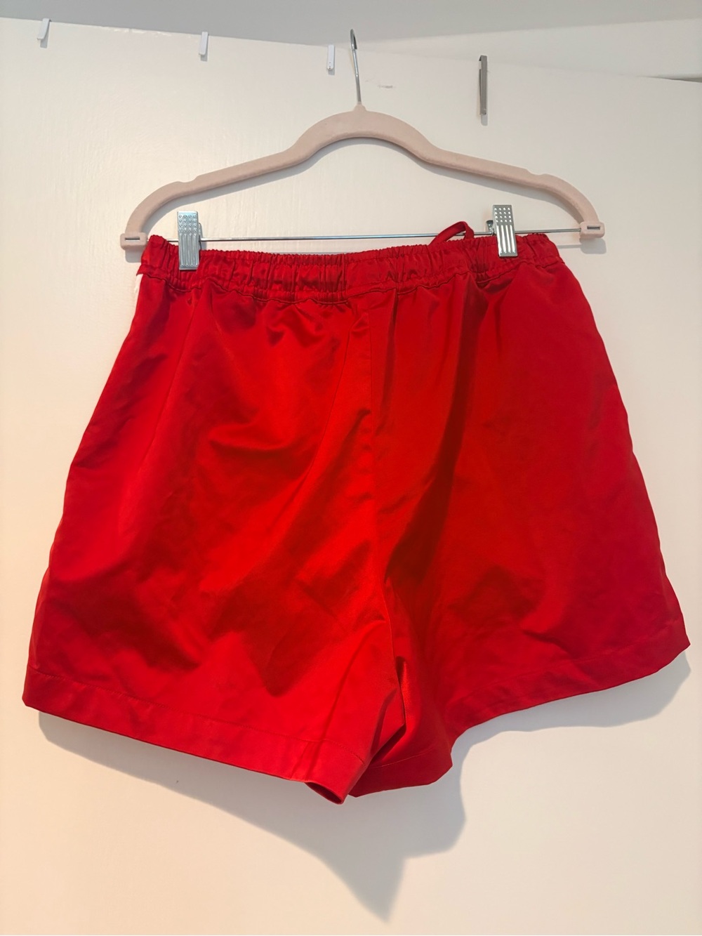 Anthropologie NIA Athletic Red Shorts with White Stripes - Picture 3 of 4
